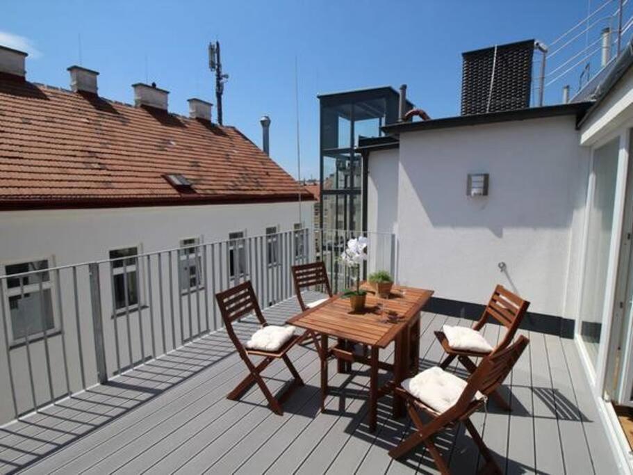 Luxury 2-Floor Rooftop Apartment With Terrace In The City Center Wien Exteriör bild